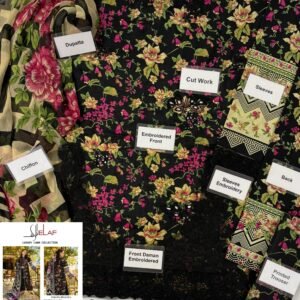 Elaf Prints Lawn & Chiffon By Al Nisa Embroidery Collection
