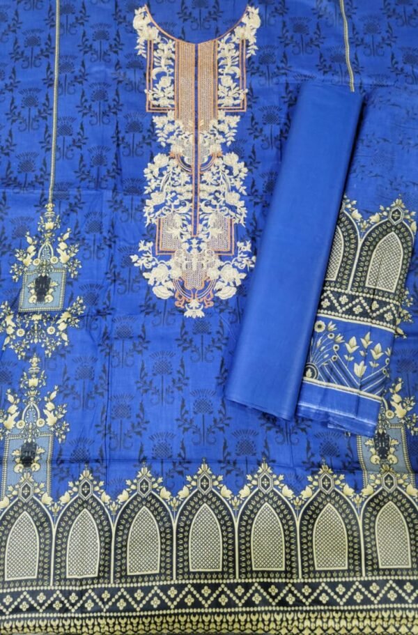 FINE REPLICA  LAWN COLLECTION 2025  HEAVY NECK EMBROIDERED