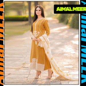 3 PC Winter collection Embroidered ,Damen patch embdry , Shall fabric with embroidery ,Trozer plan by KSH Aimal Meer