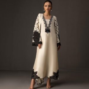 Tie N Die Digital printed 3pc Shamooz Silk Fabric detail Silk digital printed BY K AIMAL MEER