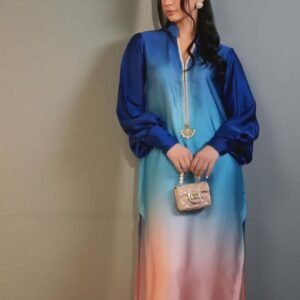 Tie N Die Digital printed 3pc Shamooz Silk Fabric detail Silk digital printed BY K AIMAL MEER 12